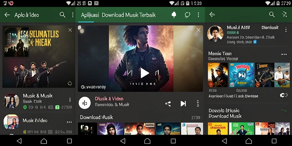 Antarmuka aplikasi Download Musik 2739 yang intuitif dan mudah digunakan.