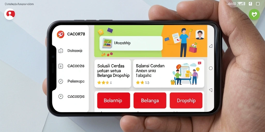 Tampilan antarmuka CACOR78 yang intuitif untuk aplikasi Dropship.