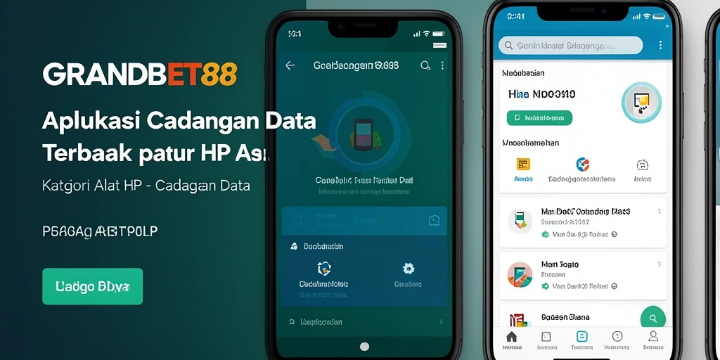 Tampilan utama GRANDBET88 dengan fitur cadangan data yang mudah diakses.