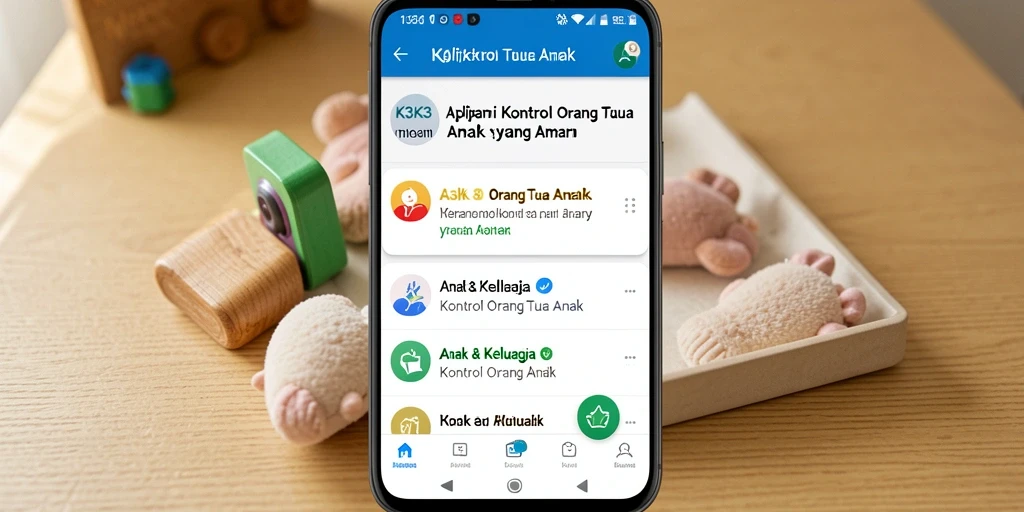 Tampilan antarmuka K3K3 yang ramah pengguna untuk kontrol orang tua.