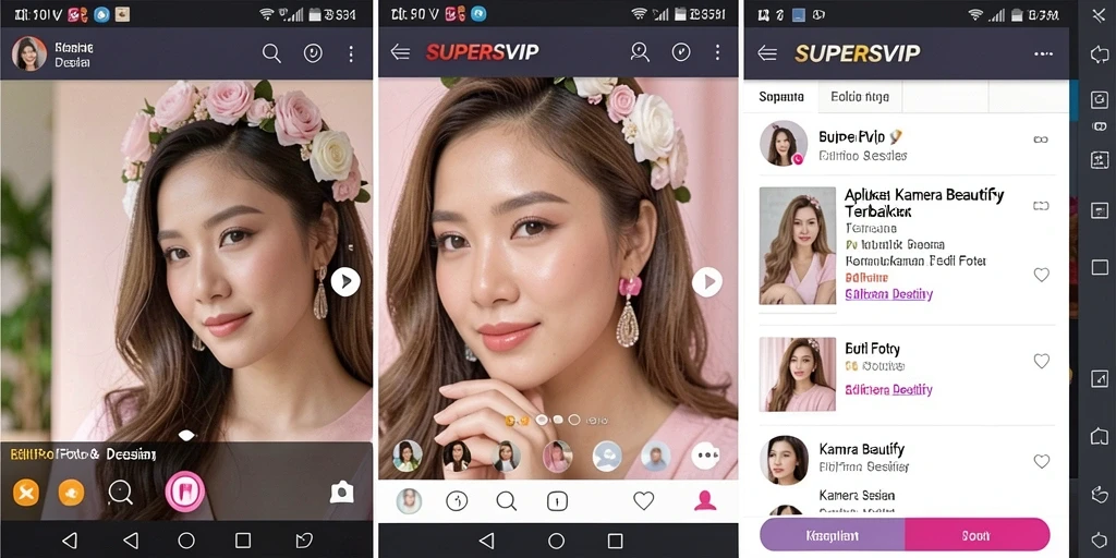 Antarmuka intuitif SUPERSVIP untuk pengeditan foto yang memukau.