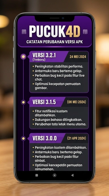 Tampilan riwayat versi pucuk4d